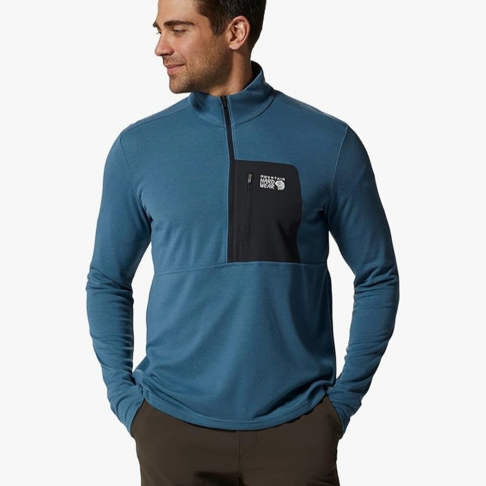 Mountain Hardware Men's Blue Half-Zip Pullover